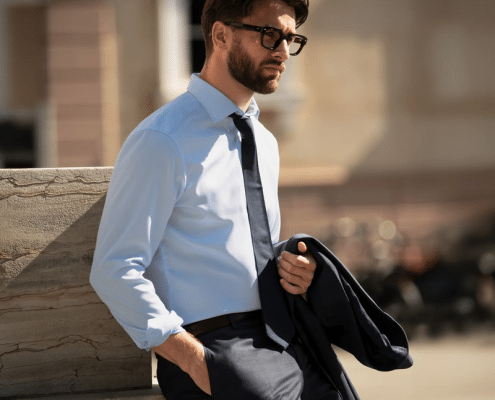 blue shirts